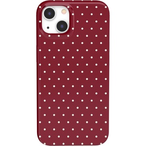 image:imageCasely iPhone 16 Plus Case  Moody Monochrome  Twilight Flora  Compatible with MagSafe  Classic Ultra Thin DesignOn the Dot  Maroon Polka Dot