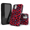 image:imageCasely iPhone 12 Mini Case  Into the Wild  Red amp Blue Leopard Print  Bold Protective Design