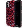 image:imageCasely iPhone 12 Mini Case  Into the Wild  Red amp Blue Leopard Print  Bold Protective Design