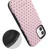 image:imageCasely iPhone 1212 Pro Case  On the Dot  Pink amp Brown Polka Dot  Bold Protective Design  Compatible with MagSafe