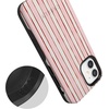 image:imageCasely iPhone 1212 Pro Case  Pretty in Pastel  Blush Stripes  Bold Protective Design  MagSafe Compatible Design