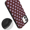 image:imageCasely iPhone 1212 Pro Case  Spotted in SoHo  Burgundy Polka Dot  Bold Protective Design  Compatible with MagSafe