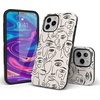 image:imageCasely iPhone 1212 Pro Case  Were All Human  Minimal Face Art  Bold Protective Design  Compatible with MagSafe