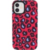 image:imageCasely iPhone 12 Mini Case  Into the Wild  Red amp Blue Leopard Print  Bold Protective Design