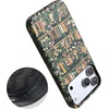 image:imageCasely iPhone 17 Pro Max Case  Midnight Onyx  Black Shimmer  Bold Protective Design  Compatible with MagSafeBook Nook  Floral Library