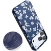 image:imageCasely iPhone 17 Pro Max Case  Midnight Onyx  Black Shimmer  Bold Protective Design  Compatible with MagSafeFloral Forest  Navy Cherry Blossom Floral