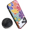 image:imageCasely iPhone 17 Pro Max Case  Midnight Onyx  Black Shimmer  Bold Protective Design  Compatible with MagSafeFlower Patch  MultiColor Floral