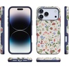 image:imageCasely iPhone 17 Pro Max Case  Midnight Onyx  Black Shimmer  Bold Protective Design  Compatible with MagSafeGarden Party  Mushroom Floral