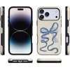 image:imageCasely iPhone 17 Pro Max Case  Midnight Onyx  Black Shimmer  Bold Protective Design  Compatible with MagSafeHeartstrings  Blue Bow