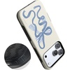 image:imageCasely iPhone 17 Pro Max Case  Midnight Onyx  Black Shimmer  Bold Protective Design  Compatible with MagSafeHeartstrings  Blue Bow