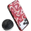image:imageCasely iPhone 17 Pro Max Case  Midnight Onyx  Black Shimmer  Bold Protective Design  Compatible with MagSafeLove Song Remix  Ombre Hearts