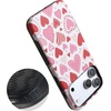 image:imageCasely iPhone 17 Pro Max Case  Midnight Onyx  Black Shimmer  Bold Protective Design  Compatible with MagSafeLove Struck  Heart Stickers