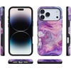 image:imageCasely iPhone 17 Pro Max Case  Midnight Onyx  Black Shimmer  Bold Protective Design  Compatible with MagSafeTie Dying Over You  Purple Marble
