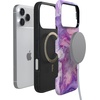 image:imageCasely iPhone 17 Pro Max Case  Midnight Onyx  Black Shimmer  Bold Protective Design  Compatible with MagSafeTie Dying Over You  Purple Marble