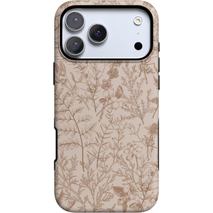 image:imageCasely iPhone 17 Pro Max Case  Midnight Onyx  Black Shimmer  Bold Protective Design  Compatible with MagSafeBeige Garden  Neutral Floral