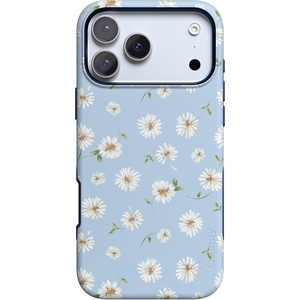 image:imageCasely iPhone 17 Pro Max Case  Midnight Onyx  Black Shimmer  Bold Protective Design  Compatible with MagSafeDaisy Daydream  Baby Blue Floral