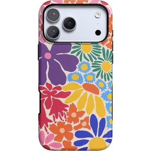 image:imageCasely iPhone 17 Pro Max Case  Midnight Onyx  Black Shimmer  Bold Protective Design  Compatible with MagSafeFlower Patch  MultiColor Floral