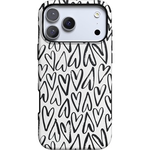 image:imageCasely iPhone 17 Pro Max Case  Midnight Onyx  Black Shimmer  Bold Protective Design  Compatible with MagSafeHeart Throb  Endless Hearts
