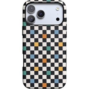 image:imageCasely iPhone 17 Pro Max Case  Midnight Onyx  Black Shimmer  Bold Protective Design  Compatible with MagSafeOld Skool  Retro Checkerboard