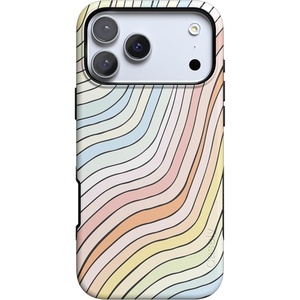 image:imageCasely iPhone 17 Pro Max Case  Midnight Onyx  Black Shimmer  Bold Protective Design  Compatible with MagSafeRide The Wave  Pastel Rainbow Lined