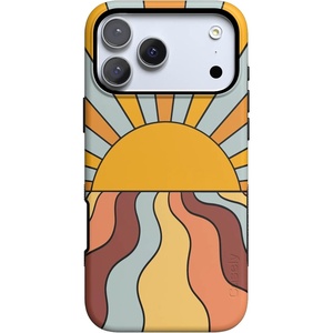 image:imageCasely iPhone 17 Pro Max Case  Midnight Onyx  Black Shimmer  Bold Protective Design  Compatible with MagSafeShine On  Retro Sunset