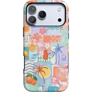 image:imageCasely iPhone 17 Pro Max Case  Midnight Onyx  Black Shimmer  Bold Protective Design  Compatible with MagSafeTropical Heat  Beachy Collage