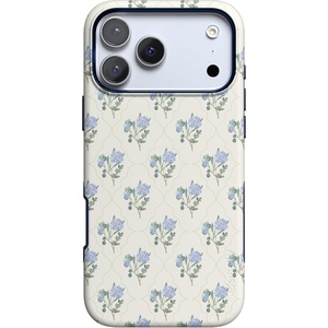 image:imageCasely iPhone 17 Pro Max Case  Midnight Onyx  Black Shimmer  Bold Protective Design  Compatible with MagSafeVintage Garden  Blue Hydrangea