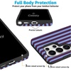 image:imageCasely Galaxy S25 Plus Case  Sweet Jam  Purple Gingham  Bold Protective Design  Compatible with MagSafePerfect Stripes  Purple  Blue Stripes
