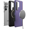 image:imageCasely Galaxy S25 Plus Case  Sweet Jam  Purple Gingham  Bold Protective Design  Compatible with MagSafePerfect Stripes  Purple  Blue Stripes