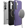image:imageCasely Galaxy S25 Plus Case  Sweet Jam  Purple Gingham  Bold Protective Design  Compatible with MagSafePerfect Stripes  Purple  Blue Stripes