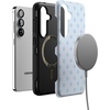 image:imageCasely Galaxy S25 Plus Case  Sweet Jam  Purple Gingham  Bold Protective Design  Compatible with MagSafeSpotted in SoHo  Light Blue Polka Dot