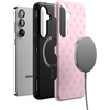 image:imageCasely Galaxy S25 Plus Case  Sweet Jam  Purple Gingham  Bold Protective Design  Compatible with MagSafeSpotted in SoHo  Pink Polka Dot