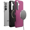 image:imageCasely Galaxy S25 Plus Case  Sweet Jam  Purple Gingham  Bold Protective Design  Compatible with MagSafeStripes and the City  Pink  Purple Pinstripe