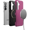 image:imageCasely Galaxy S25 Plus Case  Sweet Jam  Purple Gingham  Bold Protective Design  Compatible with MagSafeStripes and the City  Pink  Purple Pinstripe