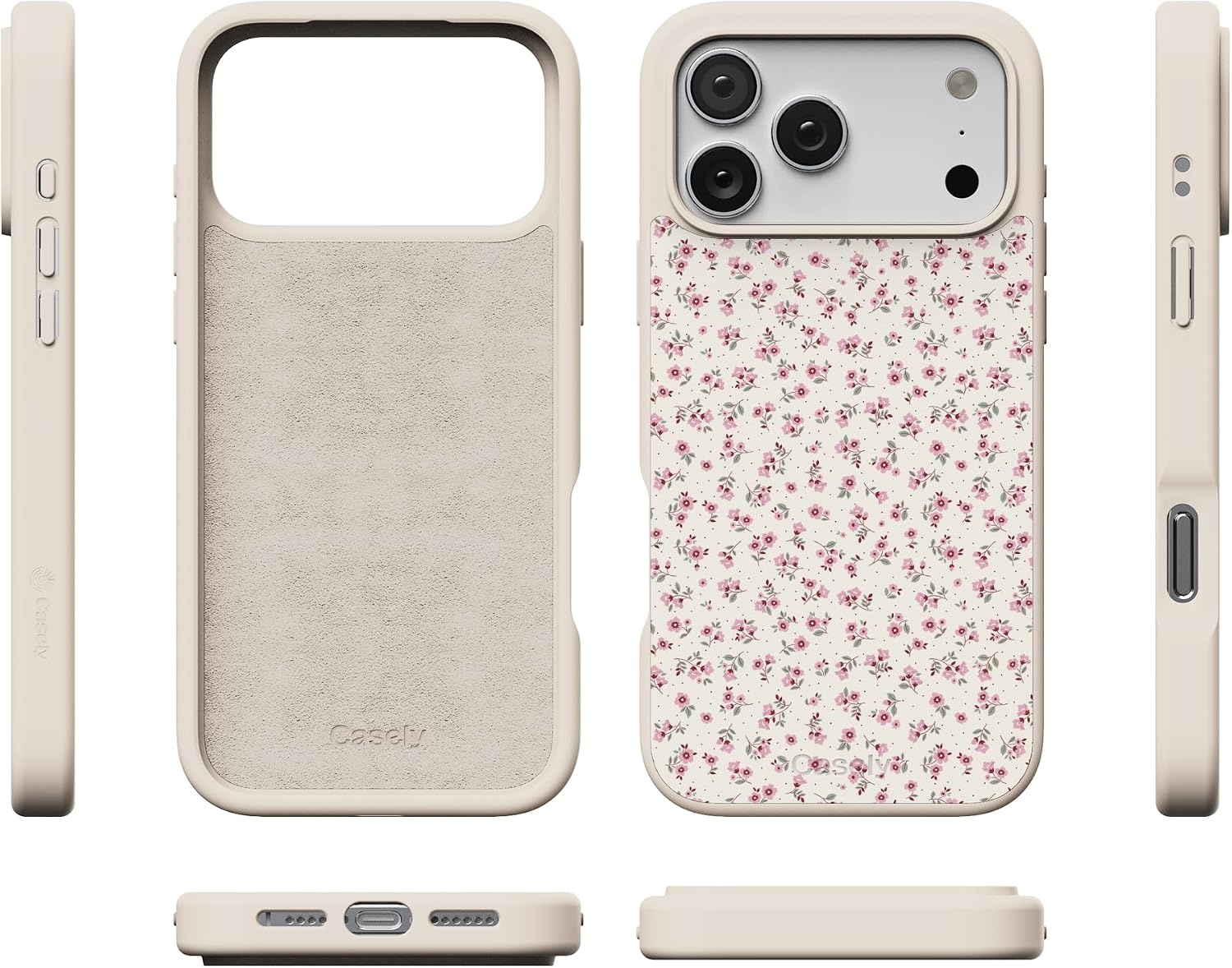 image:imageCasely iPhone 17 Pro Max Case  Citrus Stripes  Poolside Print  Align SoftTouch Flexible Bumper Case  Compatible with MagSafeCottage Charm  Cottagecore