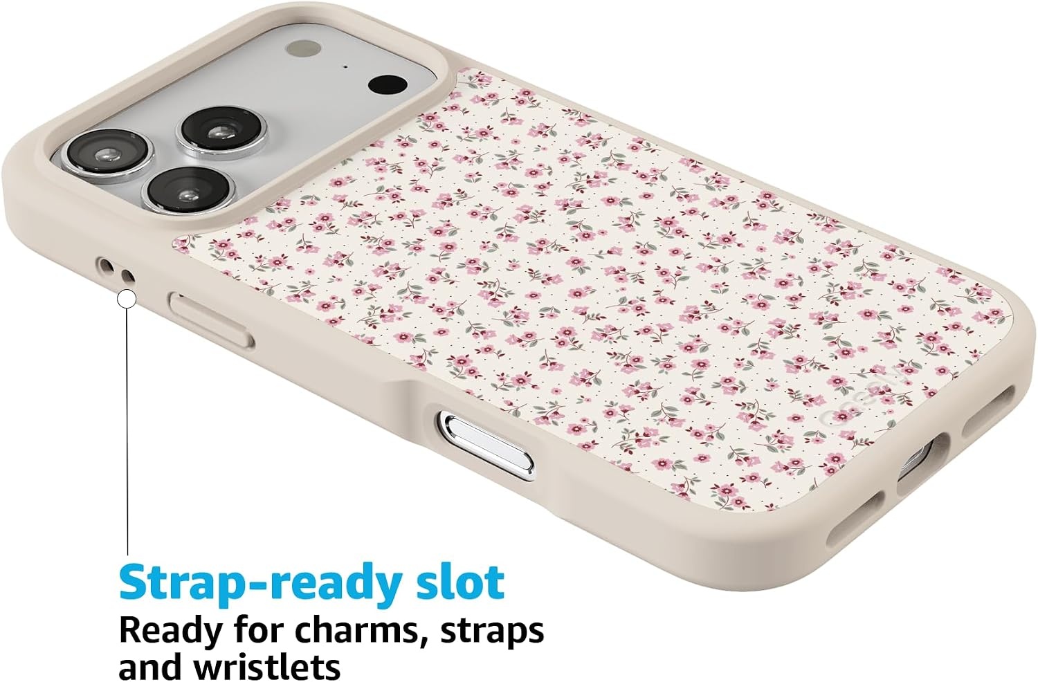 image:imageCasely iPhone 17 Pro Max Case  Citrus Stripes  Poolside Print  Align SoftTouch Flexible Bumper Case  Compatible with MagSafeCottage Charm  Cottagecore