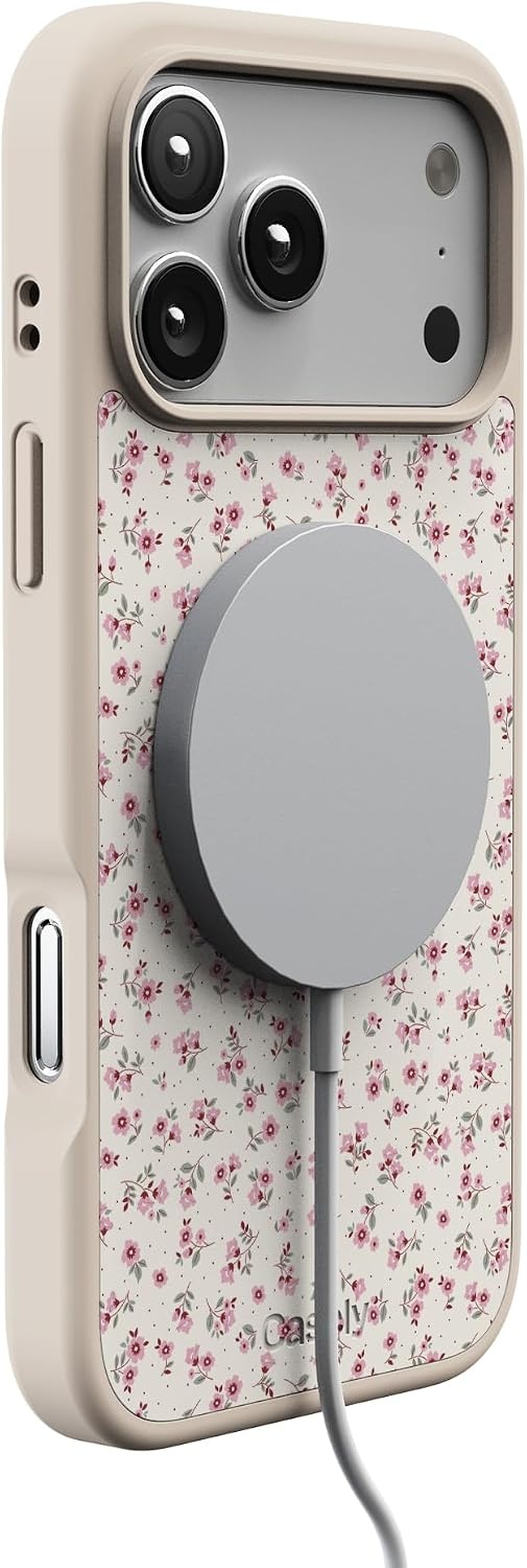 image:imageCasely iPhone 17 Pro Max Case  Citrus Stripes  Poolside Print  Align SoftTouch Flexible Bumper Case  Compatible with MagSafeCottage Charm  Cottagecore