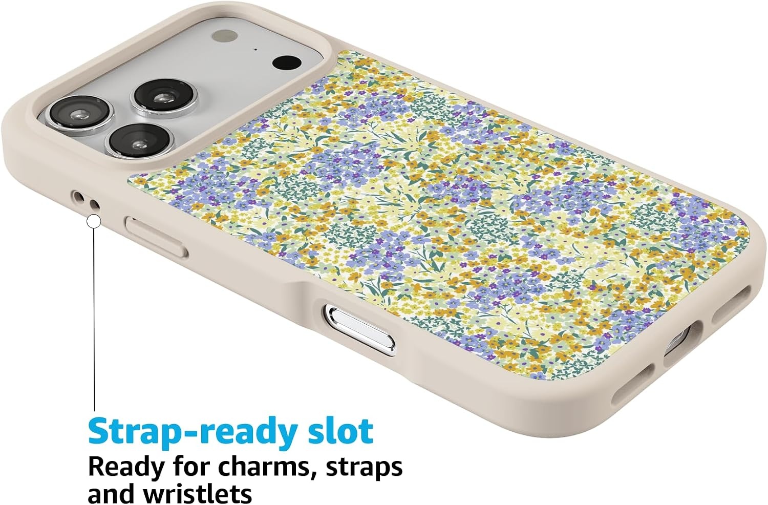 image:imageCasely iPhone 17 Pro Max Case  Citrus Stripes  Poolside Print  Align SoftTouch Flexible Bumper Case  Compatible with MagSafeDream Garden  Cottagecore
