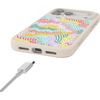 image:imageCasely iPhone 17 Pro Max Case  Citrus Stripes  Poolside Print  Align SoftTouch Flexible Bumper Case  Compatible with MagSafeColor Me Happy  Doodle Colorblock