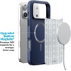 image:imageCasely iPhone 17 Pro Max Case  Citrus Stripes  Poolside Print  Align SoftTouch Flexible Bumper Case  Compatible with MagSafeCottage Stripe  Blue Floral