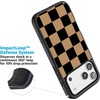 image:imageCasely iPhone 17 Pro Max Case  Citrus Stripes  Poolside Print  Align SoftTouch Flexible Bumper Case  Compatible with MagSafeFit Check  Black  Brown Checkerboard