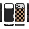 image:imageCasely iPhone 17 Pro Max Case  Citrus Stripes  Poolside Print  Align SoftTouch Flexible Bumper Case  Compatible with MagSafeFit Check  Black  Brown Checkerboard