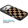 image:imageCasely iPhone 17 Pro Max Case  Citrus Stripes  Poolside Print  Align SoftTouch Flexible Bumper Case  Compatible with MagSafeFit Check  Black  Brown Checkerboard