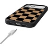 image:imageCasely iPhone 17 Pro Max Case  Citrus Stripes  Poolside Print  Align SoftTouch Flexible Bumper Case  Compatible with MagSafeFit Check  Black  Brown Checkerboard