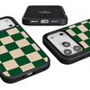 image:imageCasely iPhone 17 Pro Max Case  Citrus Stripes  Poolside Print  Align SoftTouch Flexible Bumper Case  Compatible with MagSafeFit Check  Green Checkerboard