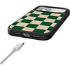 image:imageCasely iPhone 17 Pro Max Case  Citrus Stripes  Poolside Print  Align SoftTouch Flexible Bumper Case  Compatible with MagSafeFit Check  Green Checkerboard