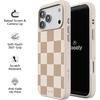 image:imageCasely iPhone 17 Pro Max Case  Citrus Stripes  Poolside Print  Align SoftTouch Flexible Bumper Case  Compatible with MagSafeFit Check  Neutral Checkerboard