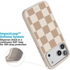 image:imageCasely iPhone 17 Pro Max Case  Citrus Stripes  Poolside Print  Align SoftTouch Flexible Bumper Case  Compatible with MagSafeFit Check  Neutral Checkerboard