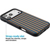 image:imageCasely iPhone 17 Pro Max Case  Citrus Stripes  Poolside Print  Align SoftTouch Flexible Bumper Case  Compatible with MagSafeGo New York  Blue  Orange Stripes