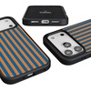 image:imageCasely iPhone 17 Pro Max Case  Citrus Stripes  Poolside Print  Align SoftTouch Flexible Bumper Case  Compatible with MagSafeGo New York  Blue  Orange Stripes
